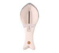 Herramienta de extracción de escamas de pescado con cubierta protectora para dirigir las escamas hacia el área de recolección y limitar la propagación en el aire (beige del norte)