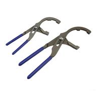 Herramienta de extracción de filtro de aceite ajustable construida de acero al carbono tratado con calor integral con manejo tipo alicates (9 pulgadas azul)