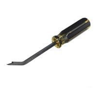 Herramienta de extracción de grapas de doble punta para marcos de muebles, alfombras, suelos, mango ergonómico de goma, extractor de uñas simple para bricolaje para profesionales (amarillo)