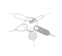 Herramienta de extracción de la bandeja de la tarjeta Sim del expulsor del Pin de la expulsión de la SIM del acero inoxidable con el llavero para la herramienta de apertura del teléfono móvil, tipo 5