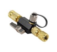 Herramienta de extracción de núcleo de válvula compatible de dos tamaños con accesorios de 1/4 y 5/16 y mirilla integrada para diagnósticos de HVAC (negro)