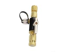 Herramienta de extracción de núcleo de válvula de 1/4 y 5/16 pulgadas, extractor HVAC con vidrio de visión, CA de doble ajuste para kit de servicio para sistemas R410A, negro (negro)
