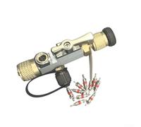 Herramienta de extracción de núcleo de válvula de 5/16 pulgadas para sistemas R32 R410A con carcasa de aleación de cobre y visibilidad de vidrio de visión en tiempo real (B)