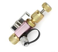 Herramienta de extracción de núcleo de válvula de latón, sello de junta tórica doble con puerto de medidor de vacío hembra de 5/16 pulgadas x 1/4 pulgadas macho para servicio de sistema dividido R410A