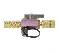 Herramienta de extracción de núcleo de válvula nominal al vacío para sistemas HVAC R410A con puerto de calibrador, construcción de latón para profesionales