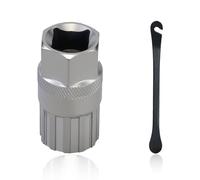 Herramienta de extracción de piñones para bicicleta, extractor piñones, extractor cassette, extractor de piñones, herramienta para quitar casetes, con 1 extractor de neumáticos de metal negro