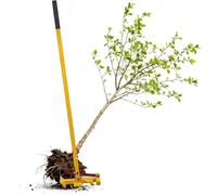Herramienta de extracción de raíces de árbol pequeño resistente con borde dentado, extractor de retoño para eliminación de tocones, extractor de postes de valla de palanca para jardinería