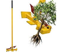 Herramienta de extracción de raíces de mango largo, extractor manual de árboles para arbustos, enredaderas y espinas, herramienta de pie resistente para una eliminación eficiente de postes de valla