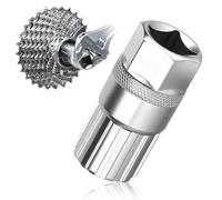 Herramienta de extracción de rueda libre de bicicleta, herramienta de extracción de casete de acero al carbono, herramienta de anillo de bloqueo de casete plateado para bicicleta de montaña, removedor