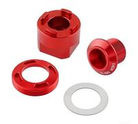 Herramienta de extracción de tapa de manivela para SRAM para eje de pedalier dub - Kit de reparación de bicicleta de aleación de aluminio con tornillo negro 25 mm (E-rojo)