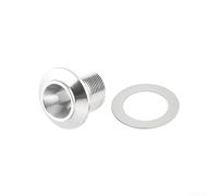 Herramienta de extracción de tapa de manivela para SRAM para eje de pedalier dub - Kit de reparación de bicicleta de aleación de aluminio con tornillo negro 25 mm (A-plateado)