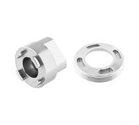 Herramienta de extracción de tapa de manivela para SRAM para eje de pedalier dub - Kit de reparación de bicicleta de aleación de aluminio con tornillo negro 25 mm (D-plateado)
