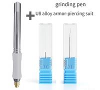 Herramienta de extracción de tornillo de rosca deslizante U8 broca con punta ultrafina para acceder a huecos estrechos en reparaciones de dispositivos electrónicos (molienda + juego U8)