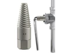 Herramienta de extracción de tuberías Broken genérica, Stripped Pipes Remover, 2,56 pulgadas Compact Cromo-Molibdeno Steel Valve Extractor, Anti-Slip Angle Wrench for Faucet Replation, Silver