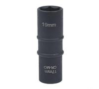 Herramienta de extracción de tuercas de rueda dañadas de doble extremo para Ford y Land para vehículos Rover con pared delgada para diseño de enchufe de impacto en tamaño final 18,5 mm y 19,5 mm para
