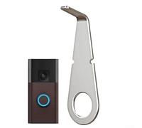 Herramienta de extracción segura de acero inoxidable para timbre de video anillo, llave de apertura de batería compacta para fácil acceso, dispositivo portátil plateado de 5 cm para mantenimiento de