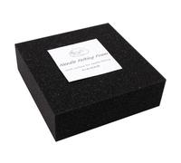 Herramienta de fieltro artesanal genérica - Knitting Wool para diseño artesanal | High-Weave Sponge with Smooth Texture, Black Rectangle Cushion, Needle Felting Accessory, Compact Craft Supply for