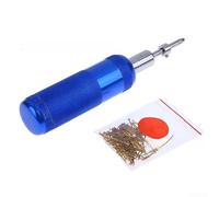 Herramienta de fijación de piel modelo de barco de metal con anillo de presión ajustable para una inserción segura de uñas en modelos de barco de madera, esencial para trabajos de corte y montaje de