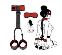 Herramienta de fijación para el cuello y la mano, cómodo accesorio de pareja (rojo)