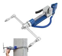 Herramienta de flejado de acero, kit de flejado de acero inoxidable - Tensor de banda resistente de 8,2 pulgadas - Herramienta de flejado portátil en tiras de 1,2 mm, banda de mango de metal