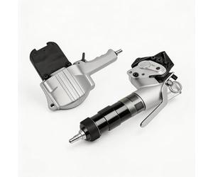 Herramienta de flejado de acero neumática, tensor y sellador de bandas para correa metálica de 19-32 mm con fuerza de tensión de 8.5KN para embalaje industrial y aseguramiento de palets 19mm/0.75"