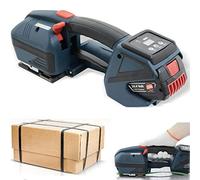 Herramienta de flejado eléctrica portátil, banda automática con pantalla LCD, ideal para embalaje y agrupación seguros, incluye batería recargable