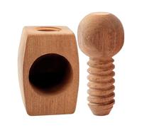 Herramienta de galleta de nuez: abridor de nogal castaño para un caparazón fácil, casquillo de nuez portátil con función de pelado, dispositivo manual para hogar, hornear, acampar, picnic, 4.21x1.89x1