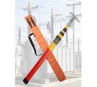 Herramienta de gancho de rescate telescópico retráctil, poste de operación aislado de alto voltaje, cabezal de gancho multiángulo for trabajos de energía eléctrica(450cm/14.85ft)