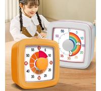 Herramienta de gestión del tiempo para niños, temporizadores visuales de arco iris para entrenamiento de enfoque, liberación de batería, reloj de aprendizaje mecánico, temporizadores visuales para