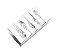 Herramienta de grabado de anillos de acero con detalles finos para aplicación de patrón de estrellas, mejora la producción de joyas, precisión de acero