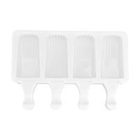 Herramienta de helado Cheotime, múltiples reutilizaciones de múltiples cuadrícula de hielo molde de moho con calor reutilizable con un diseño de barra de chocolate popular para (4 palitos de hielo