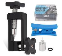 Herramienta de Inserción de Manguera de Freno Hidráulica, Controlador de Aguja de Engrase de Freno de Bicicleta de Montaña, Con Cortador de Línea de Freno, para Reparación de Bicicletas de Carretera