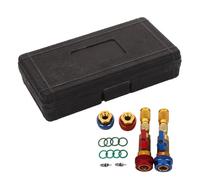 Herramienta de inserción de válvulas, extractor de válvula Alligator | Herramienta para quitar el inserto de válvula para sistemas de aire acondicionado | Kit de reparación antideslizante con junta de