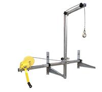 Herramienta de instalación: cabrestante manual de 20 m con soporte plegable para aire acondicionado exterior, diseño lateral plegable de 3 fases, resistente y duradero