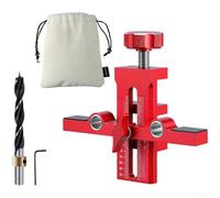 Herramienta de instalación de puerta de armario de doble agujero con escala de alineación óptica, para perforación de bisagras y posicionamiento de puertas, compatible con 8-40 mm T (D)