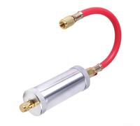Herramienta de inyección de aceite y tinte para R134A - Kit profesional de inyección de aceite de compresor con acoplador rápido seguro para mantenimiento automático de CA y pruebas de fugas - Metal