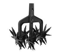 Herramienta de Jardín para Cultivador Rotativo, 2 en 1, Escarificador Ventilado para Jardín, Cultivador Y Cultivador de Mano Liviano, Portátil Y Extraíble con 2 Soportes, 6 Engranajes