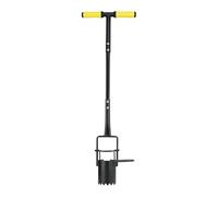 Herramienta de jardinera con bombilla - Plugger de cepellón de jardín de mango largo | Weeder manual de precisión portátil | Digger ergonómico de acero multiusos para trasplante de plántulas sueltas