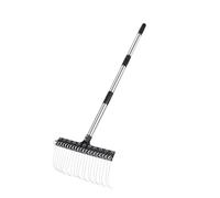 Herramienta de jardinería de acero inoxidable con 22 dientes, ideal para limpieza de plantas y jardines