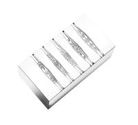 Herramienta de joyería de acero eficiente con textura de acero para grabado de patrón de estrellas en anillos, facilitando procesos de manualidades rápidos, molde de estrella