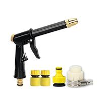 Herramienta de Lavado de Manguera de riego, Boquilla de Pistola, Kits de Lavado de jardín for rociadores de Coche, Lavado de Coche eléctrico(Gun with 4 Connector)