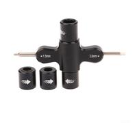 Herramienta de liberación rápida para motores FPV Racing Motors, llave de vaso 4 en 1 con rodamiento desechable, M5 Hélice, incluye herramienta cuadrada de metal negro de 1,5 mm/2 mm