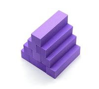 herramienta de lijado bloque de esponja, 5/10 piezas de bloque de pulido de esponja for lijar uñas, bloque de pulido de limas(Purple,10pc)