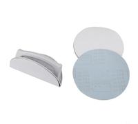 Herramienta de lijado de esquina semicircular con mango ergonómico antideslizante y 10 almohadillas de papel de lija para un lijado eficiente de superficies inclinadas y tareas intrincadas de