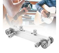 Herramienta de lijado Sustvita Luthier para guitarra, lijadora de aluminio de puente de tuerca ajustable lijadora de aleación de aluminio para mantenimiento de bajo de la guitarra (Silver)