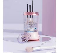Herramienta de Limpiador de Cepillo de Maquillaje Automático Eléctrico, Máquina Recargable USB para Limpieza de 7000 Rpm con Dos Cerraduras de Silicona para Secar, Ideal para el