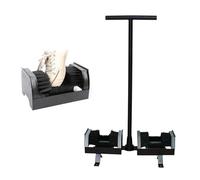 Herramienta de limpieza de barro, cepillo limpiador de botas de montaje en suelo, marco de metal, limpieza rápida, 2 ranuras separadas para cepillo para entradas, caminos y garajes