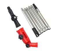 Herramienta de limpieza de canalones resistente con 2 adaptadores ajustables de 1,7 m de largo, adecuado para canalones de techo, hojas, extracción de escombros, adaptador de limpiador de canalones
