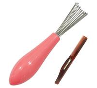 Herramienta de limpieza de cepillos de 2 piezas - Rastrillo para la limpieza de cepillos de cabello, práctico limpiador de peines, elimina el y el polvo, ideal para el salón y el uso domest