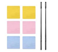 Herramienta de limpieza de flauta larga de 34,5 cm con almohadillas de microfibra multiusos, adecuada para mantenimiento profesional de instrumentos, juego de limpieza de flautas con varillas y paño